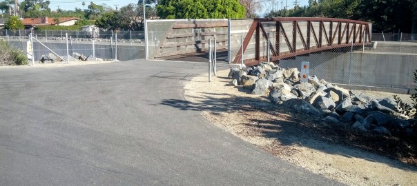 Gisler Ave. connects to SART via a cool little bridge, seen here from on the trail itself.