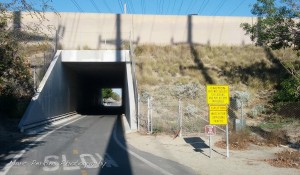 The Santa Ana River Trail passes underneath the 405 in a little tunnel.