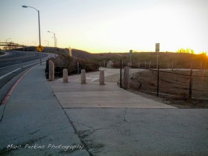 This entrance on Placentia is the easiest way to get to SART if you're already on a bike (note that the car parking lot is up the hill and quite far away from this, rather hidden, entrance).