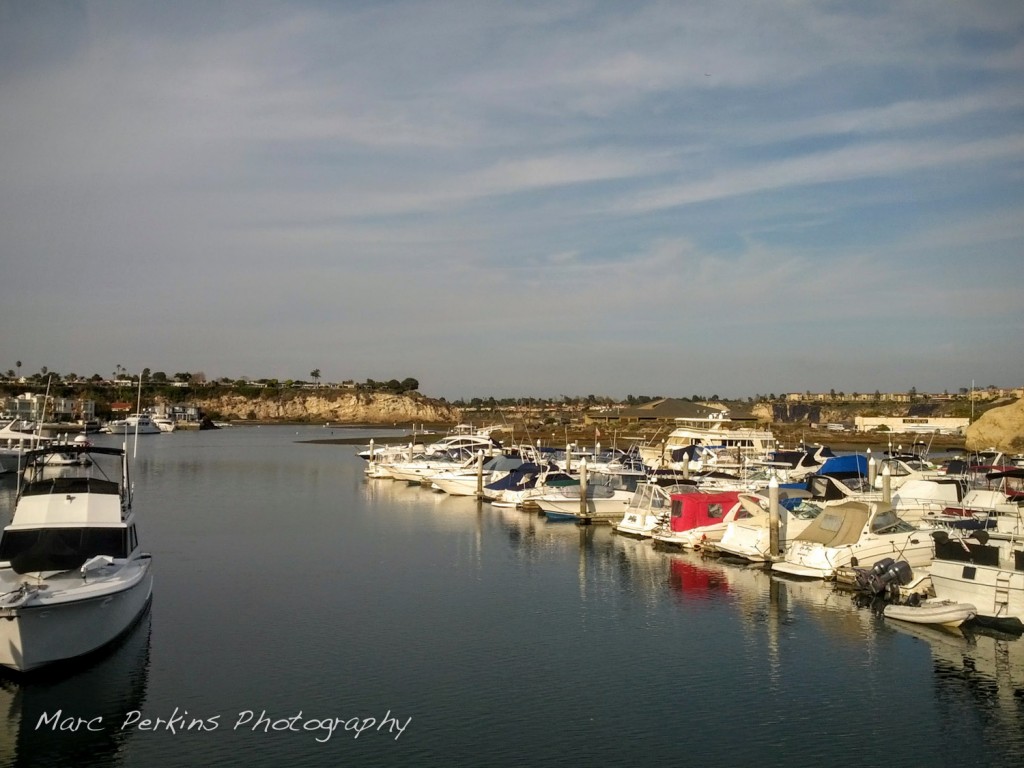 Newport Back Bay seen from the bridge at Newport Dunes.