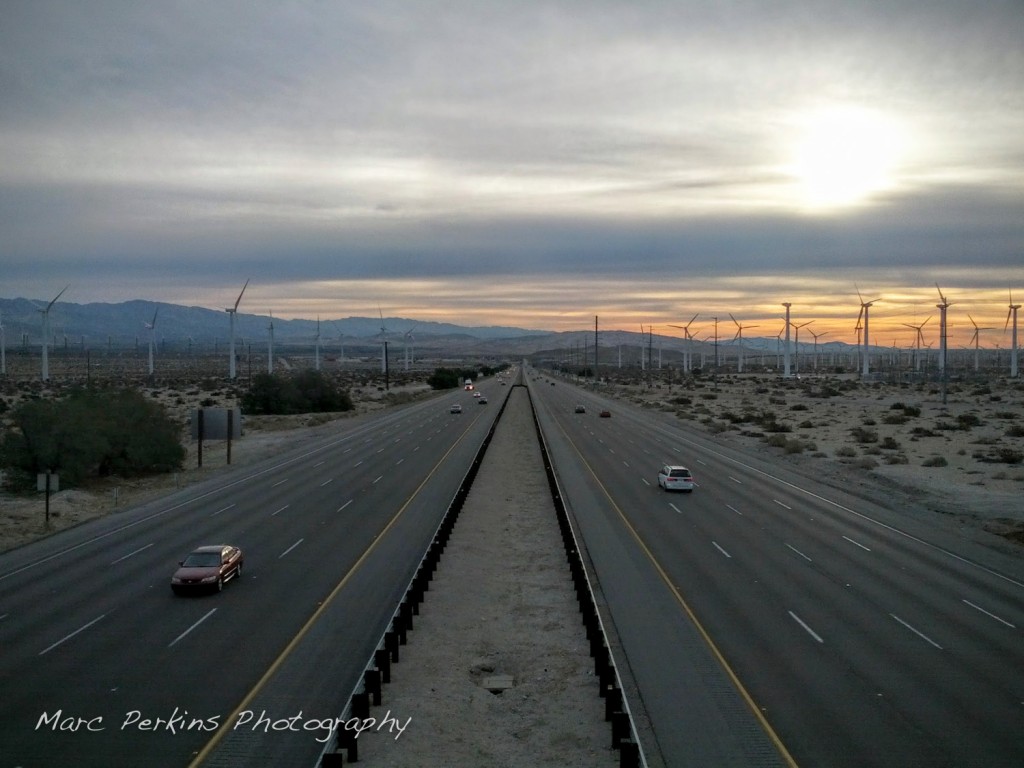 Crossing over the 10 freeway early in the morning was beautiful.