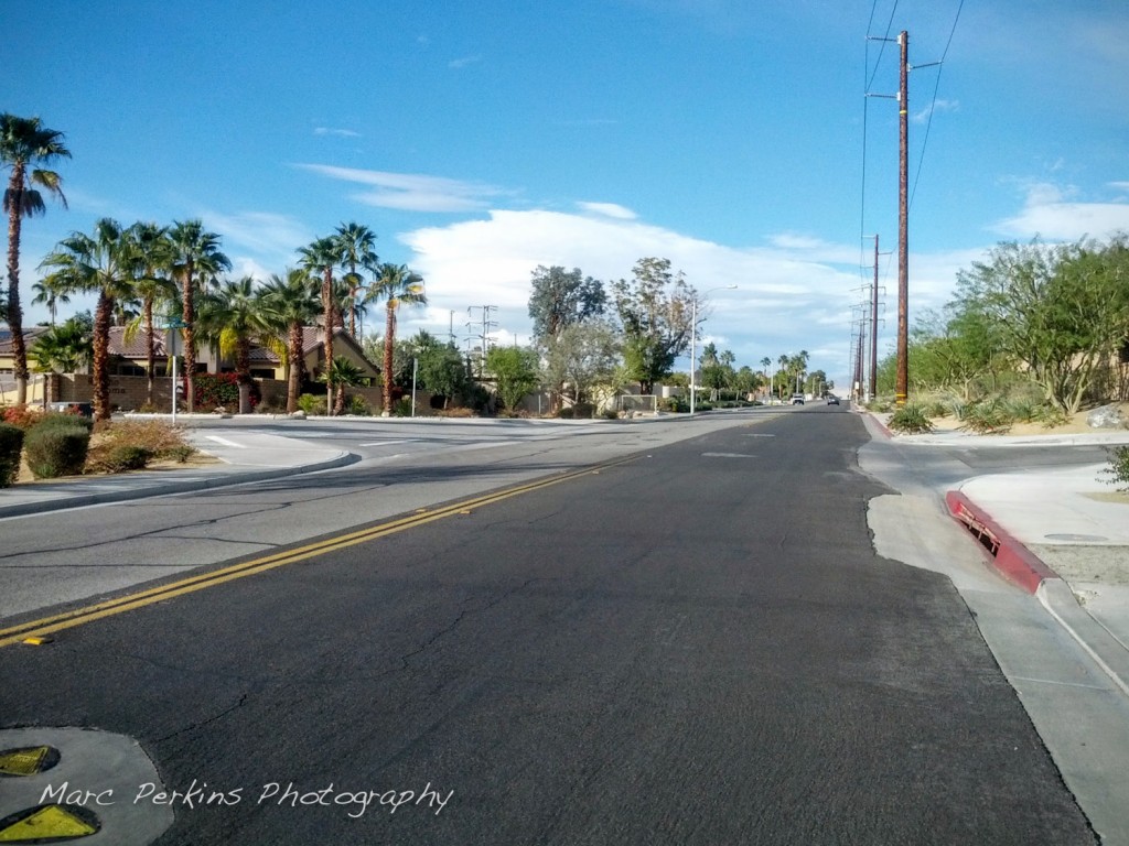 Riding on the border of Cathedral City and Rancho Mirage during the Tour de Palm Springs.