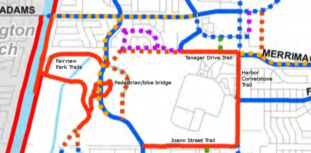 Proposal for new trails around Fairview Park