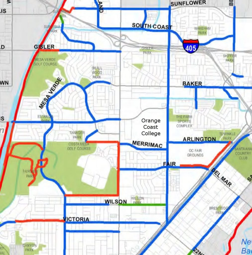 Map of facilities around OCC.