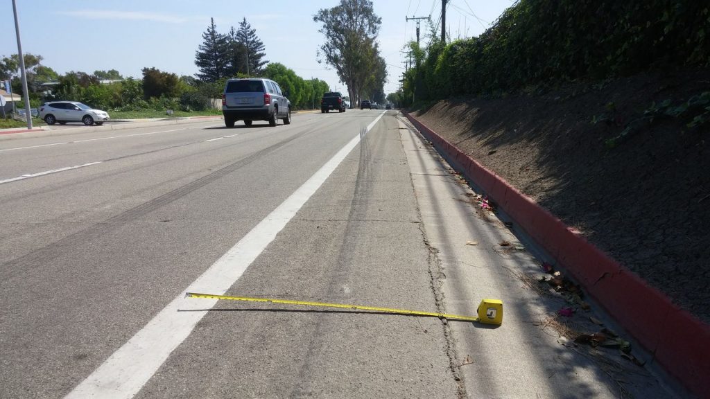 The existing bike lane on Merrimac Way is less than three feet wide.