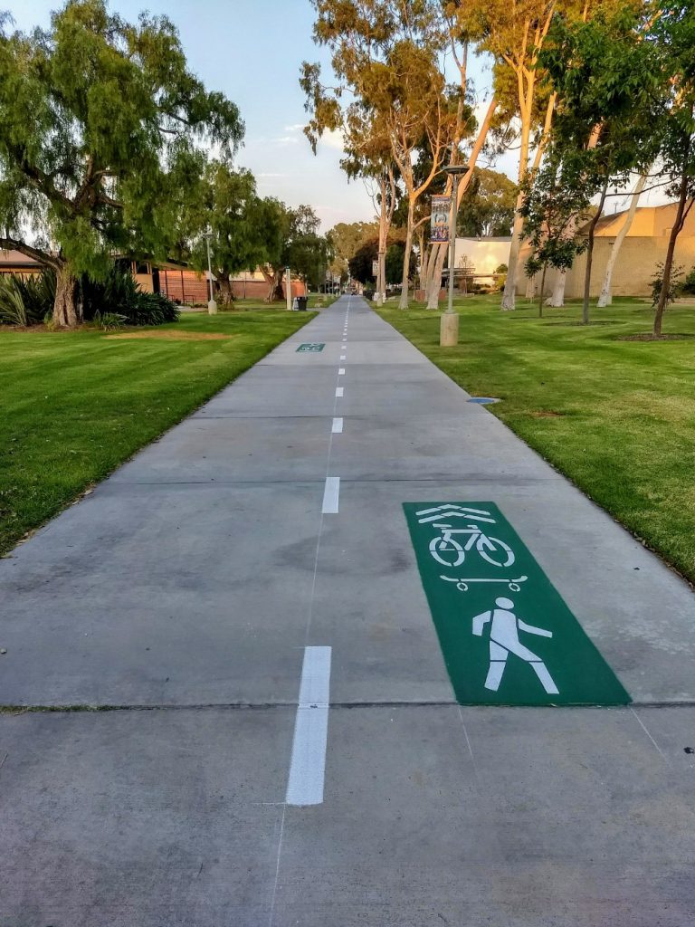 bike path on campus