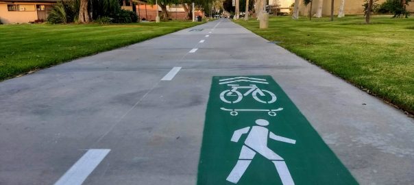 Bike path on campus